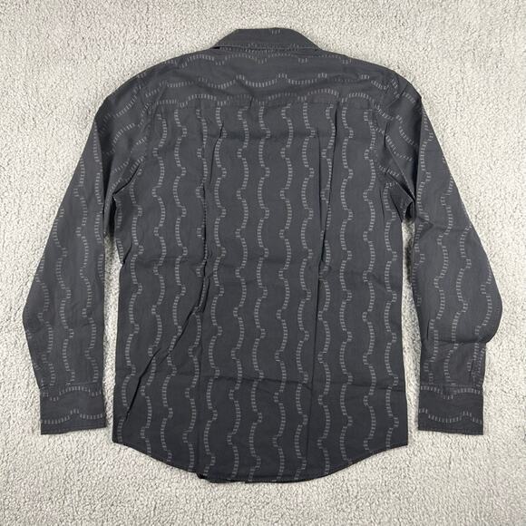 INC International Concepts Men's Small Black White Long Sleeve Button Up Shirt - Picture 9 of 11